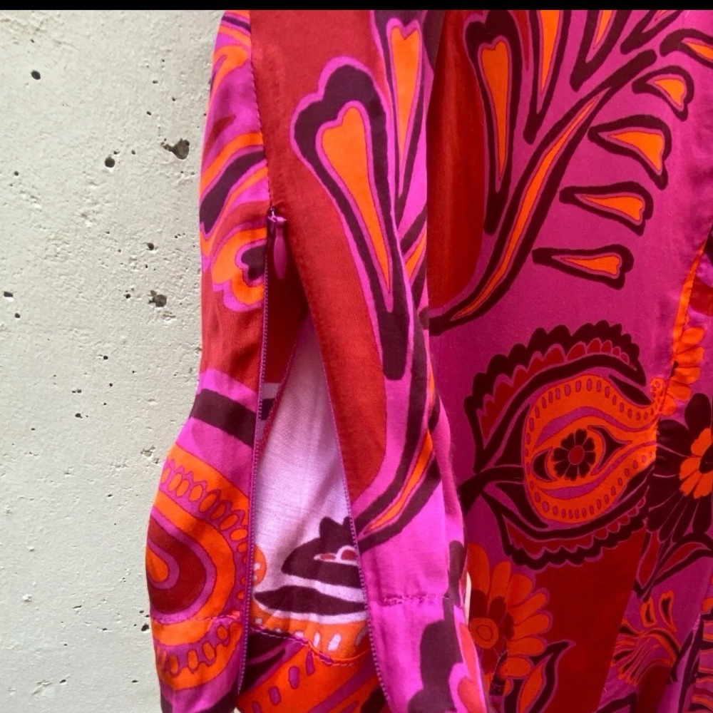 FARM Rio Pink and Orange Long Sleeve Dress - Picture 9 of 9